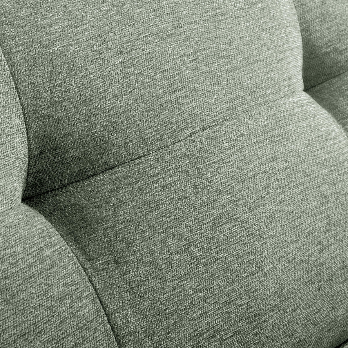 ECKSOFA AUSTIN Salbeigrün Flachgewebe Sitztiefenverstellung  - Salbeigrün/Schwarz, Design, Kunststoff/Textil (286/169cm) - Livetastic