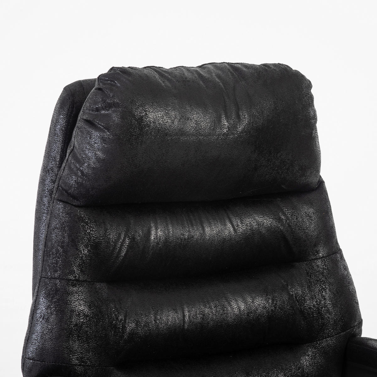 CHEFSESSEL  in Mikrofaser Schwarz  - Schwarz, MODERN, Kunststoff/Textil (64/114/122/72cm) - MID.YOU