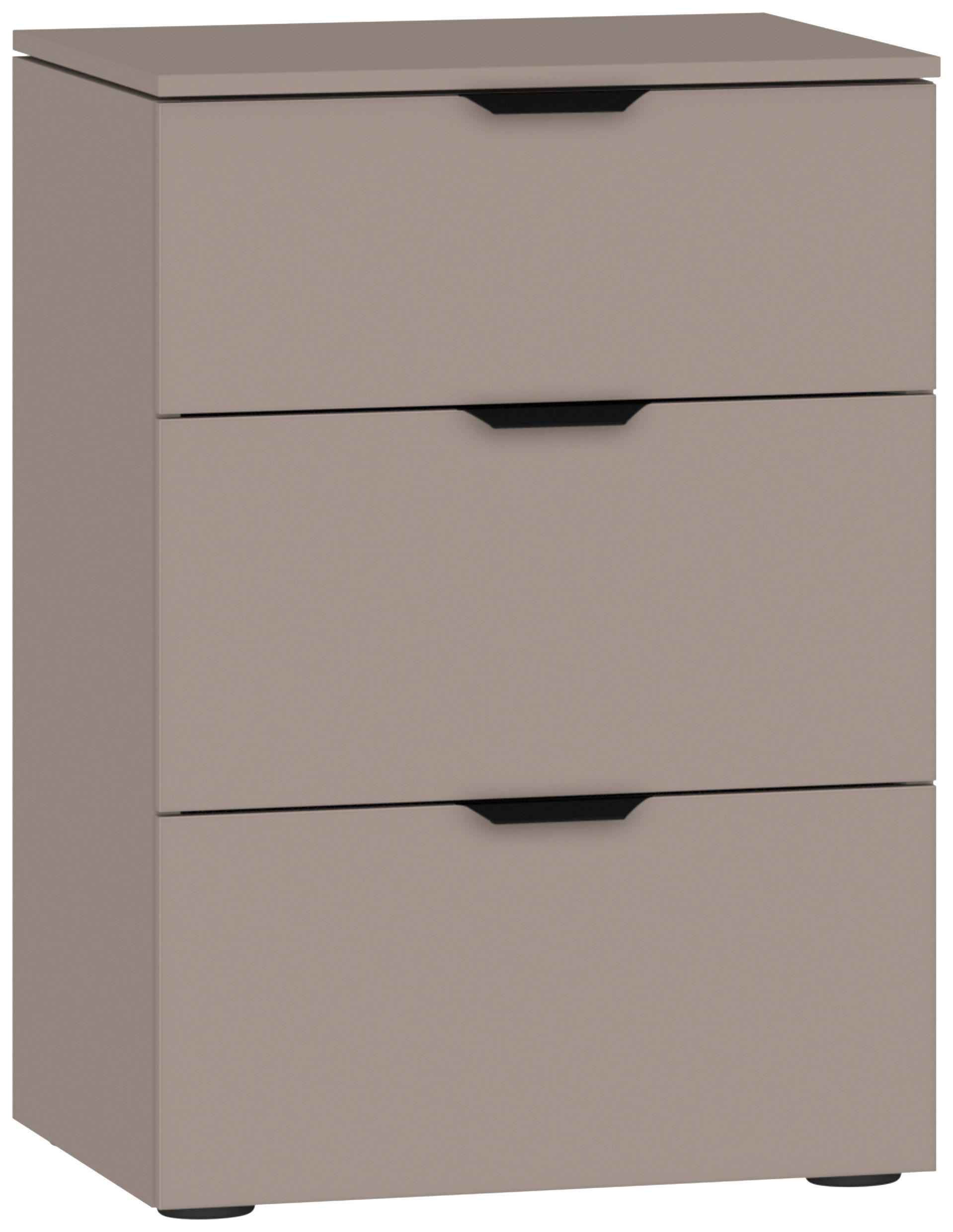 NACHTSCHRANK 45/65/43 cm  - Hellbraun/Schwarz, Design, Holzwerkstoff/Kunststoff (45/65/43cm) - Jutzler