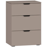 NACHTSCHRANK 45/65/43 cm  - Hellbraun/Schwarz, Design, Holzwerkstoff/Kunststoff (45/65/43cm) - Jutzler