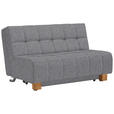 SCHLAFSOFA  in Webstoff Hellgrau  - Hellgrau/Naturfarben, MODERN, Holz/Textil (145/92/102cm) - Novel
