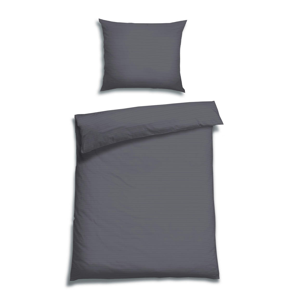 BETTWÄSCHE Seersucker 140/220 cm  - Anthrazit, Basics, Textil (140/220cm) - Florella