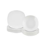 TAFELSERVICE Square Shape  12-teilig  - Weiß, Basics, Keramik - Boxxx
