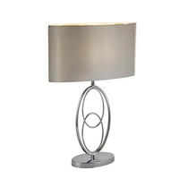 TISCHLEUCHTE Looby 34.5/16/53 cm  - Chromfarben/Silberfarben, Design, Kunststoff/Textil (34.5/16/53cm) - Searchlight