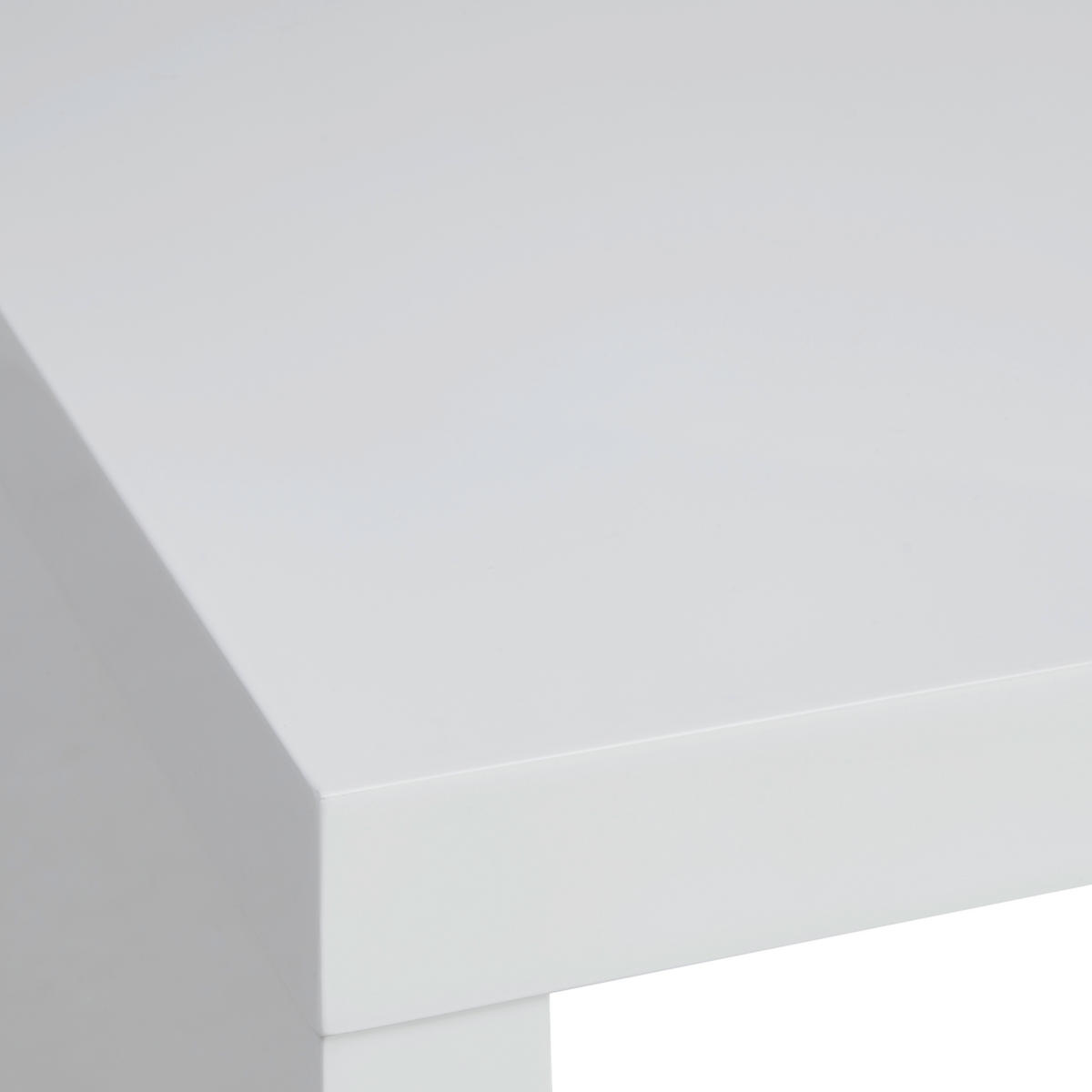 SCHREIBTISCH 120/55/75 cm Weiß Hochglanz Stauraum  - Chromfarben/Weiß Hochglanz, MODERN, Holzwerkstoff/Metall (120/55/75cm) - MID.YOU