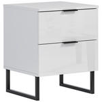 NACHTSCHRANK 45,1/56,7/43 cm  - Schwarz/Weiß, Design, Holzwerkstoff/Metall (45,1/56,7/43cm) - Novel