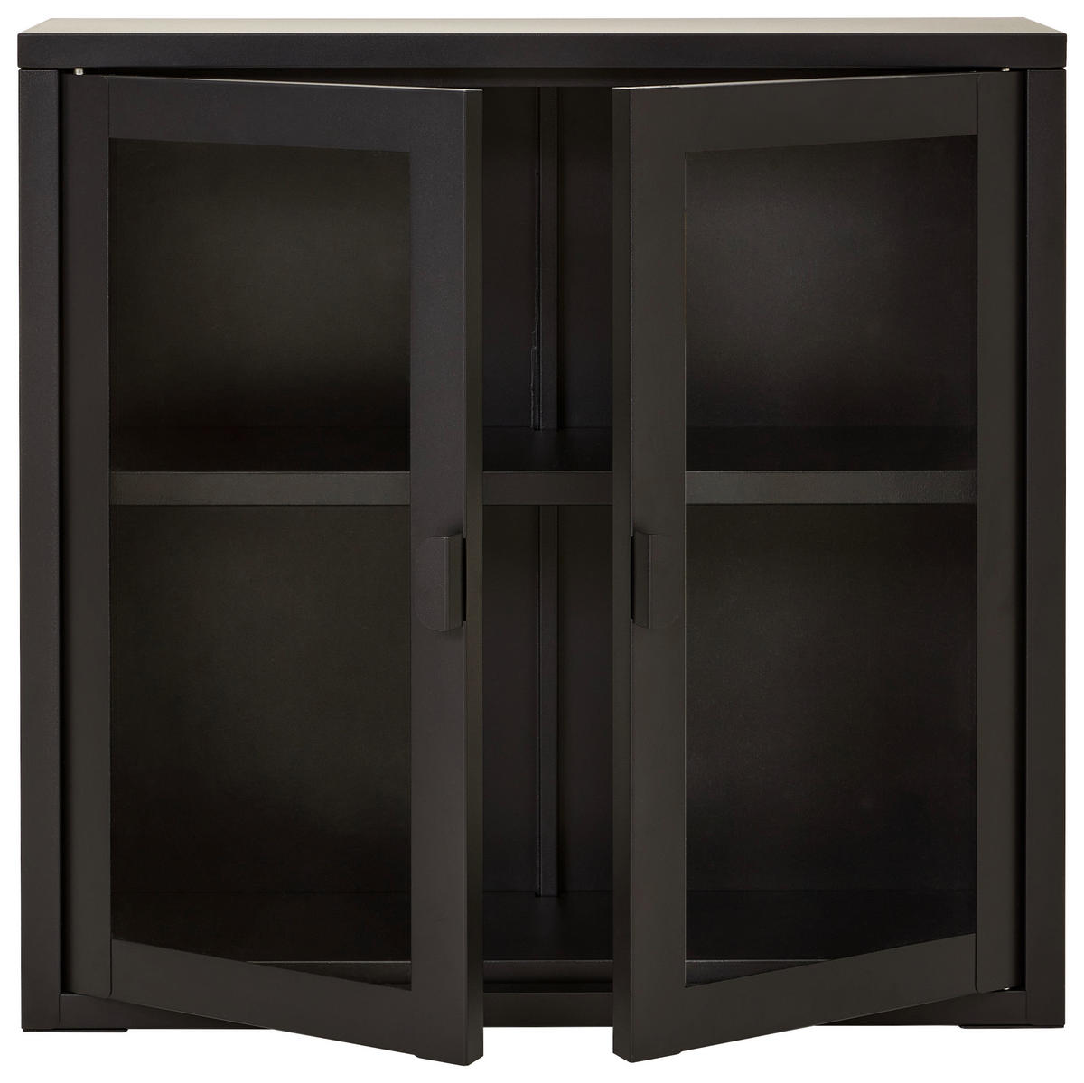 HÄNGEVITRINE in Schwarz  - Schwarz, Design, Glas/Metall (60/57/18cm) - Xora