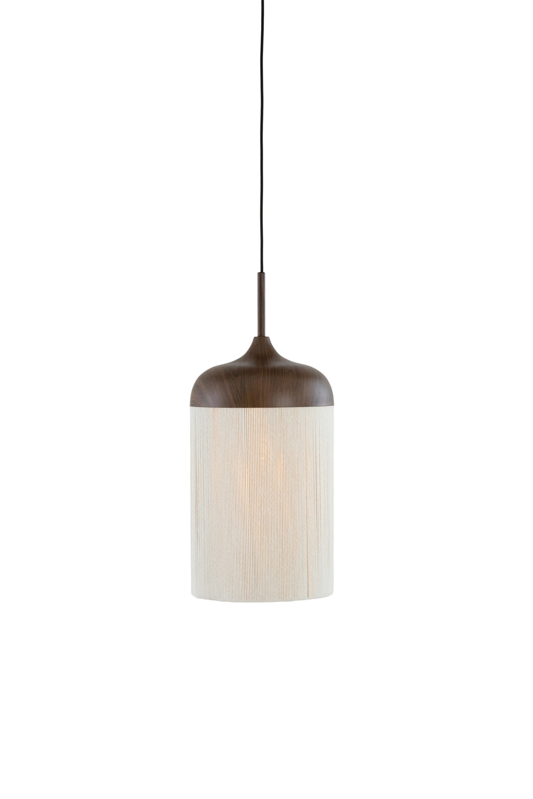 HÄNGELEUCHTE Dania 16/16/31 cm   - Creme/Braun, Design, Textil/Metall (16/16/31cm) - Light & Living