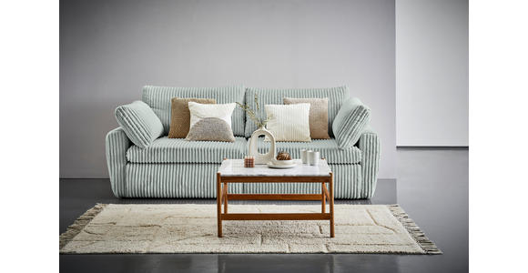 SCHLAFSOFA in Cord, Plüsch Pastellgrün  - Pastellgrün/Schwarz, MODERN, Kunststoff/Textil (240/90/120cm) - Carryhome