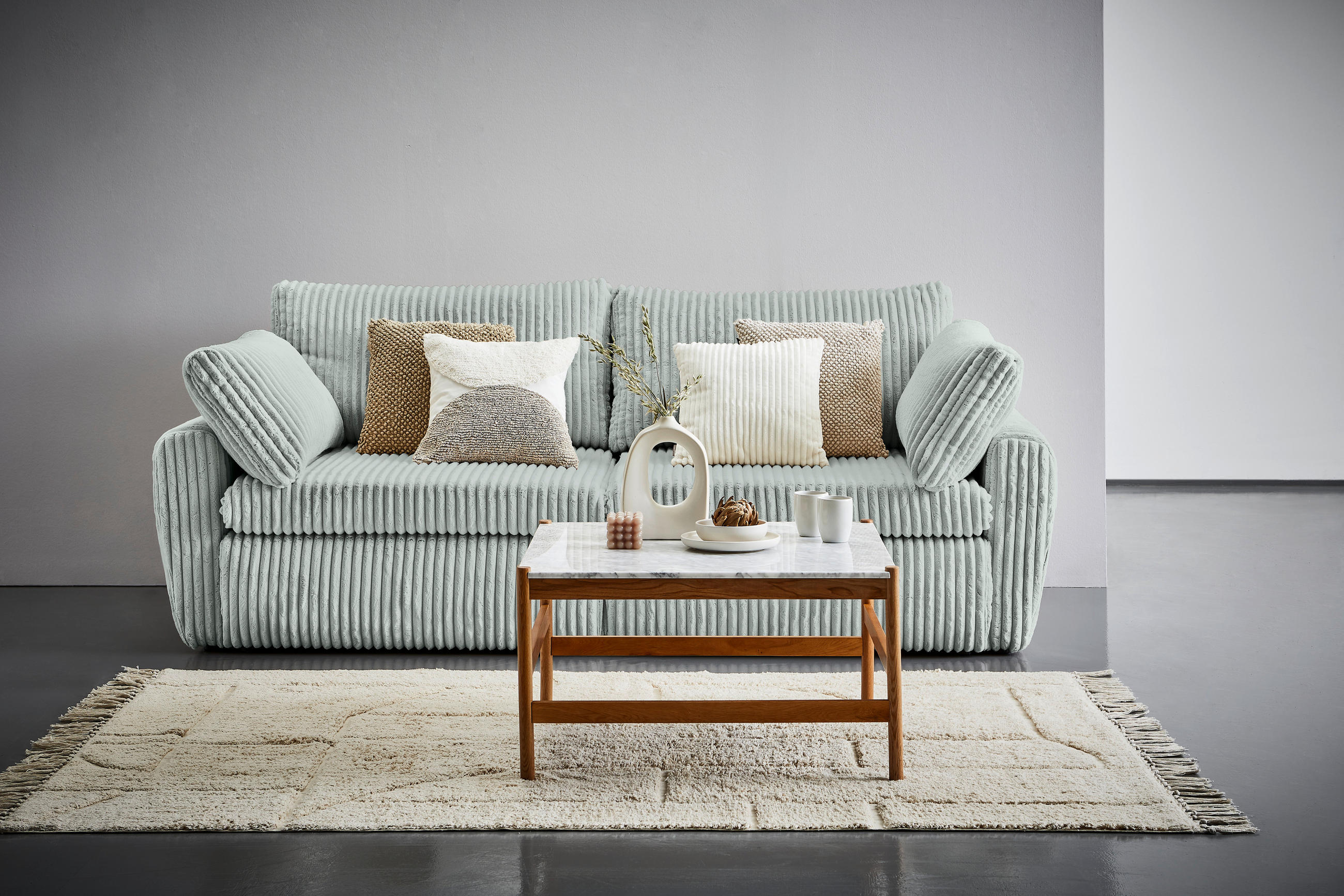 SOFA LEŽAJ pastelno zelena  - pastelno zelena/crna, Moderno, tekstil/plastika (240/90/120cm) - Carryhome