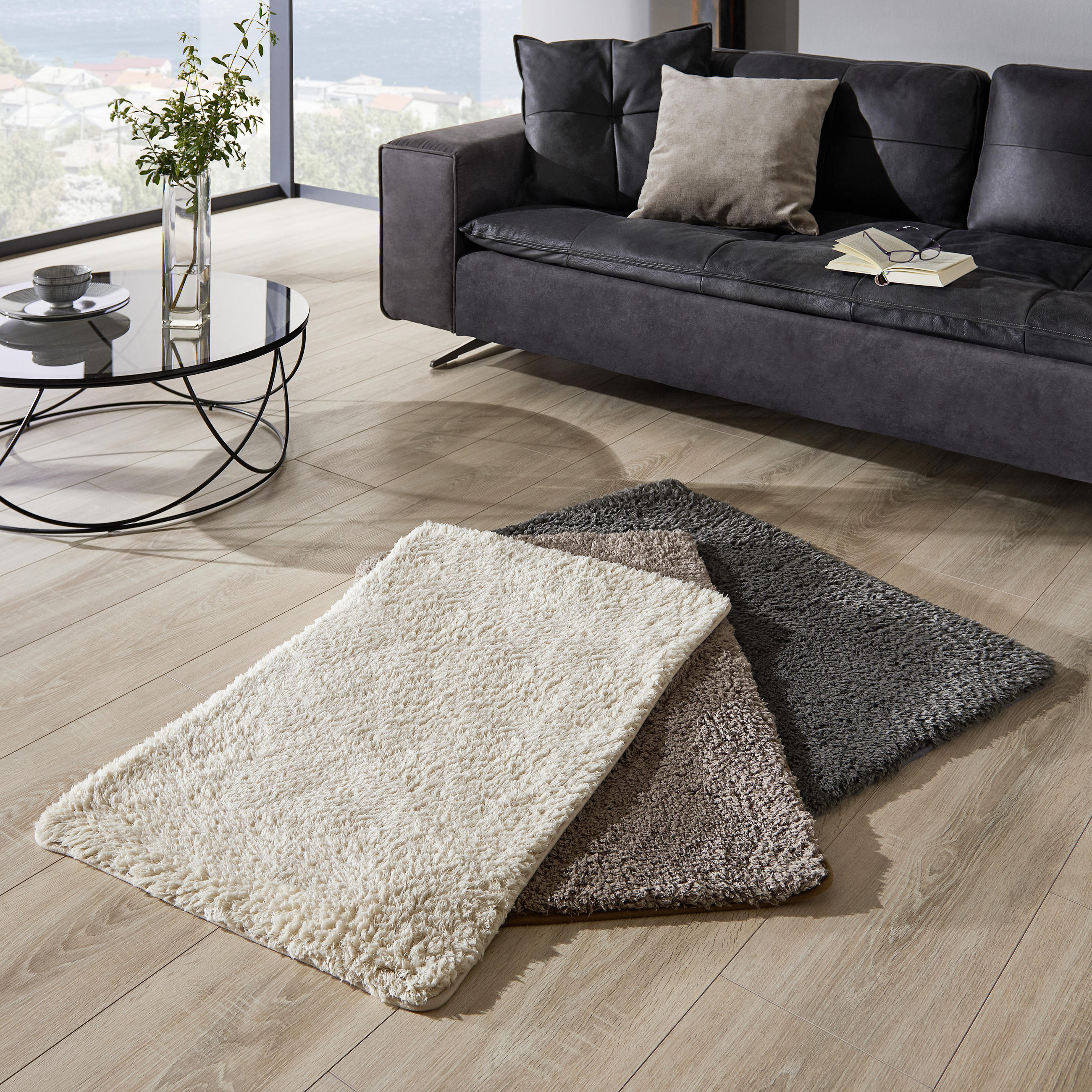 RYAMATTA  - antracit, Klassisk, textil (150/220cm) - Boxxx