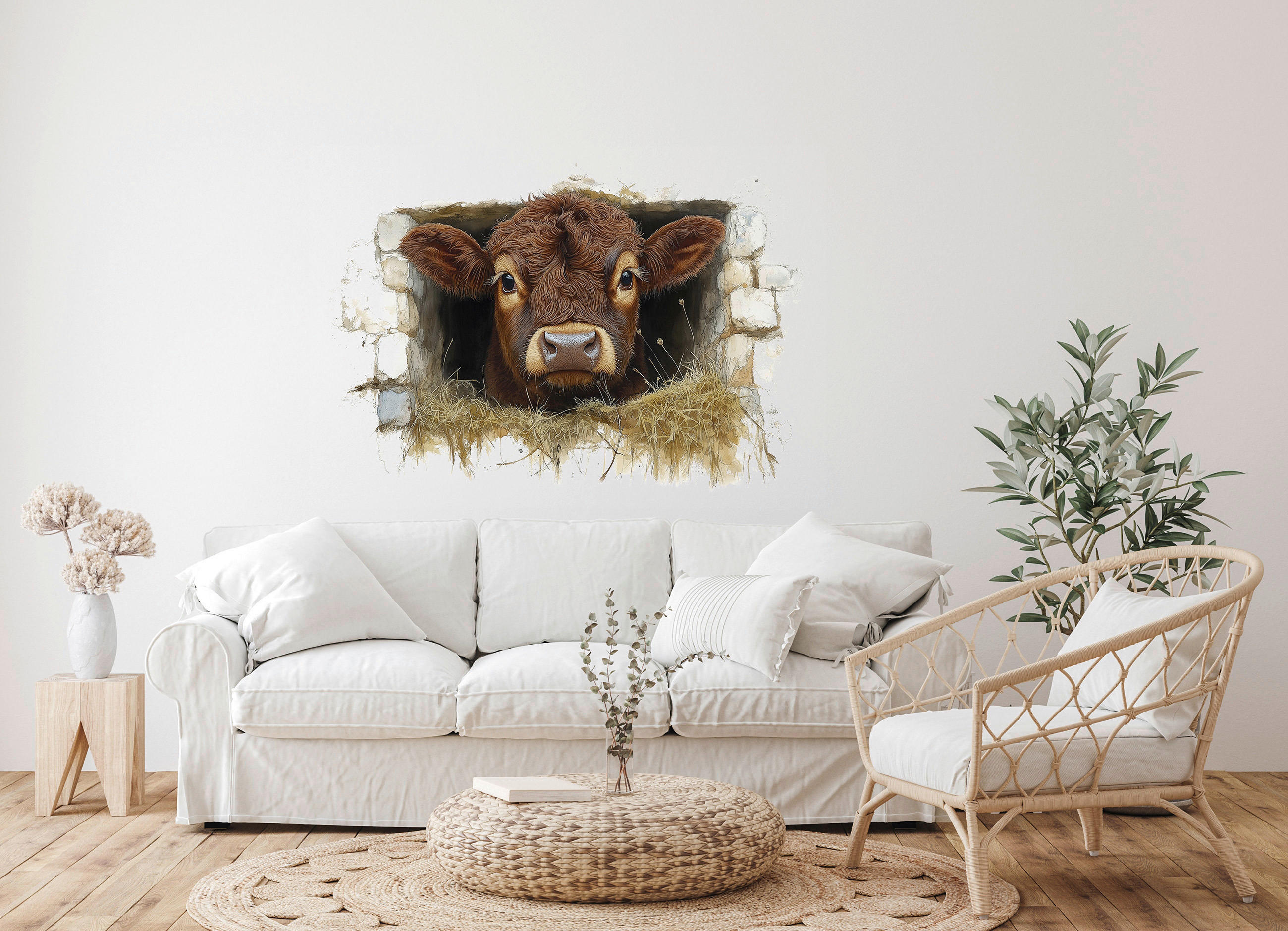 Wandtattoo Stinktier, 30x23 Cm, Anthrazit – Abziehbar, Für Wand & Tür