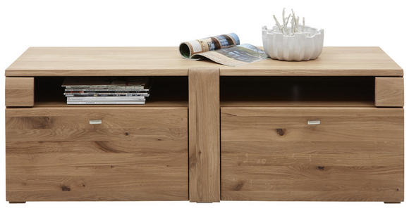 LOWBOARD 141/48/51 cm - Eichefarben/Alufarben, KONVENTIONELL, Holz/Holzwerkstoff (141/48/51cm) - Voleo