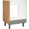 HERDUMBAUSCHRANK 60/87/56 cm  in Grün, Eichefarben  - Eichefarben/Grün, MODERN, Holzwerkstoff (60/87/56cm) - Nobilia