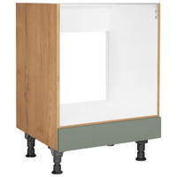 HERDUMBAUSCHRANK 60/87/56 cm  in Grün, Eichefarben  - Eichefarben/Grün, MODERN, Holzwerkstoff (60/87/56cm) - Nobilia