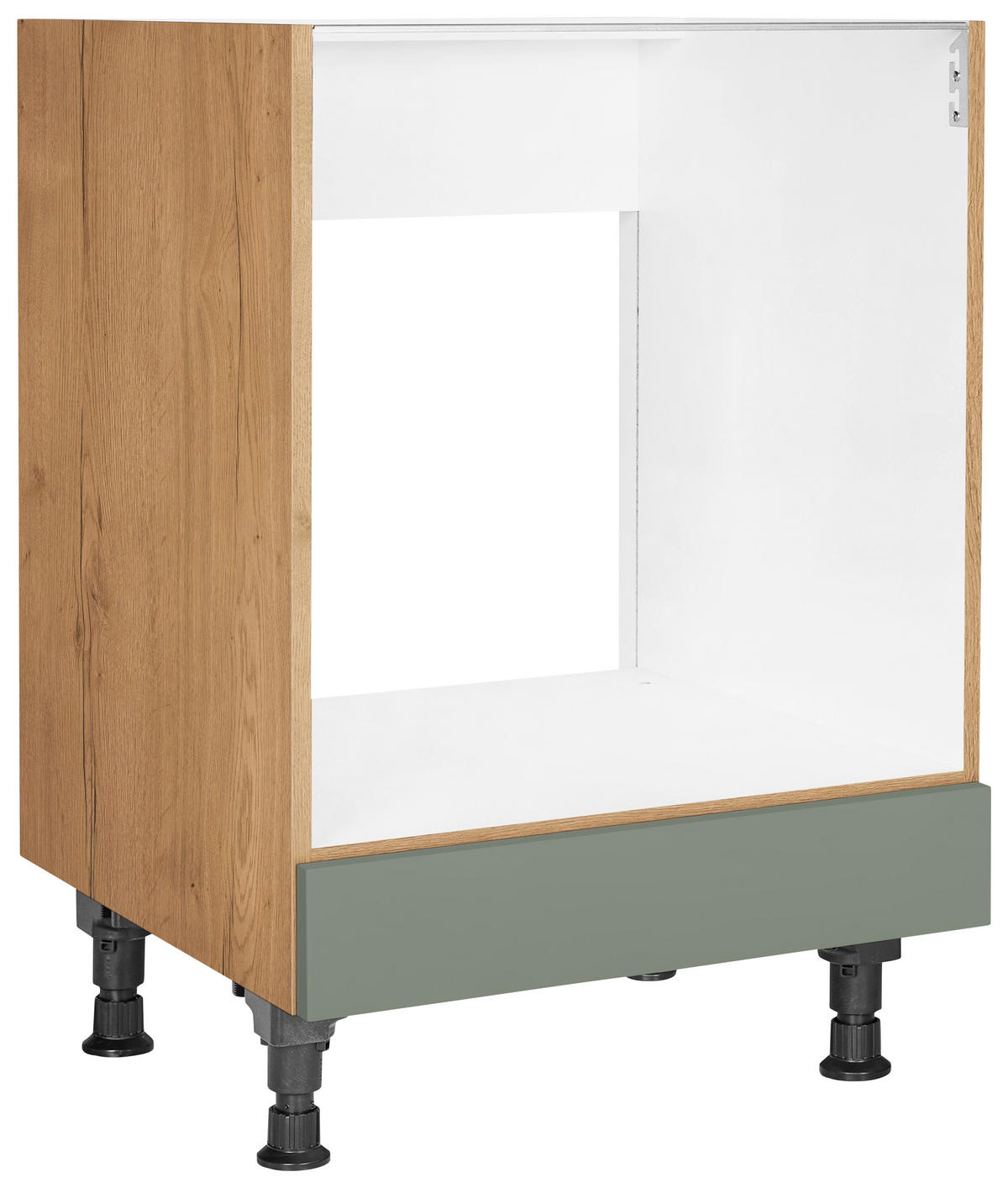 HERDUMBAUSCHRANK 60/87/56 cm  in Grün, Eichefarben  - Eichefarben/Grün, MODERN, Holzwerkstoff (60/87/56cm) - Nobilia