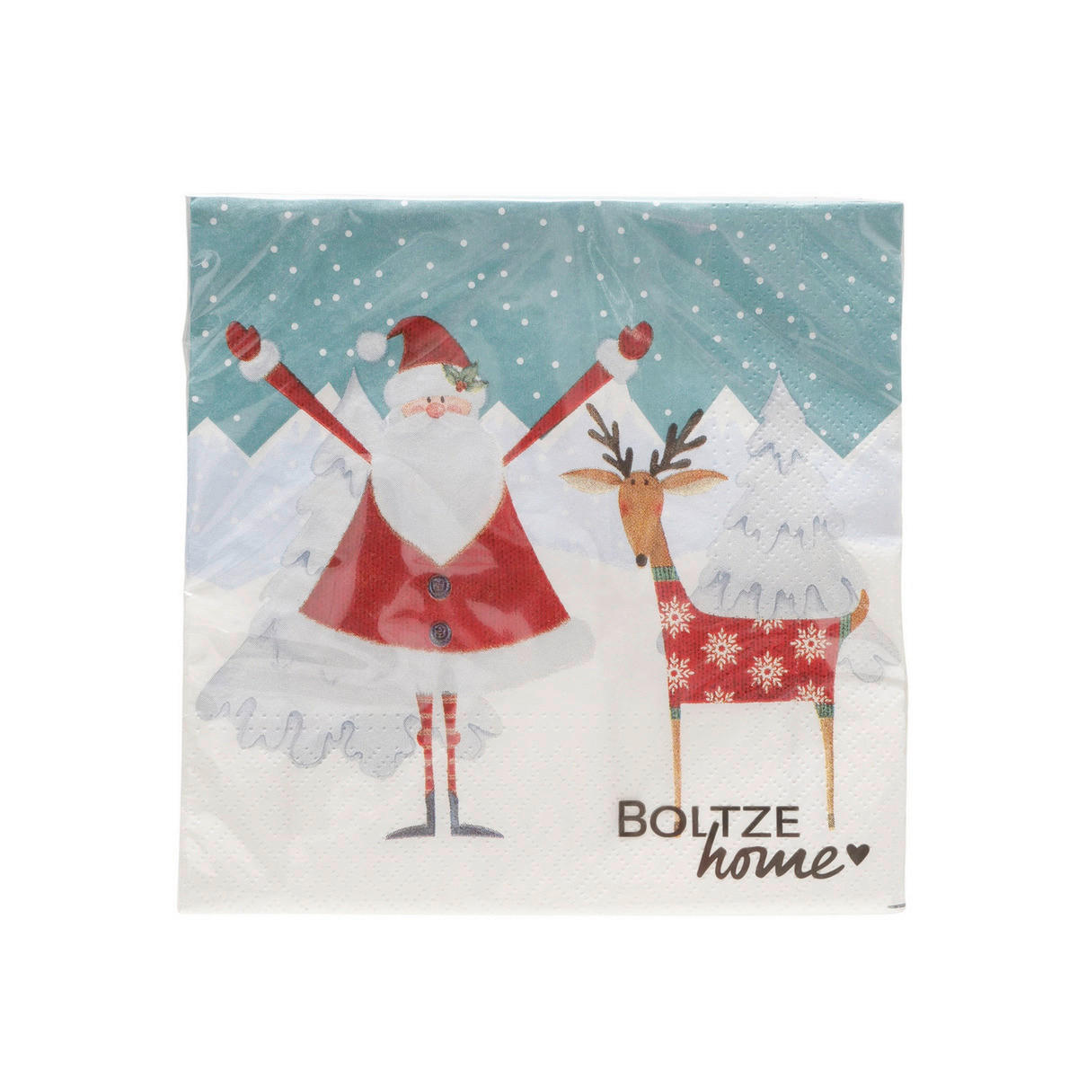 UBROUSEK 20 KS - bílá/tyrkysová, Basics, papír (17/17/2cm)