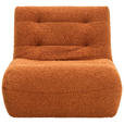 SCHLAFSESSEL Teddystoff Terracotta    - Terracotta/Schwarz, KONVENTIONELL, Kunststoff/Textil (90/85/100cm) - Carryhome