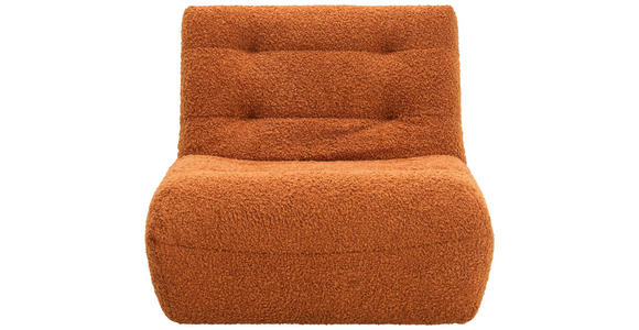 SCHLAFSESSEL Teddystoff Terracotta - Terracotta/Schwarz, KONVENTIONELL, Kunststoff/Textil (90/85/100cm) - Carryhome