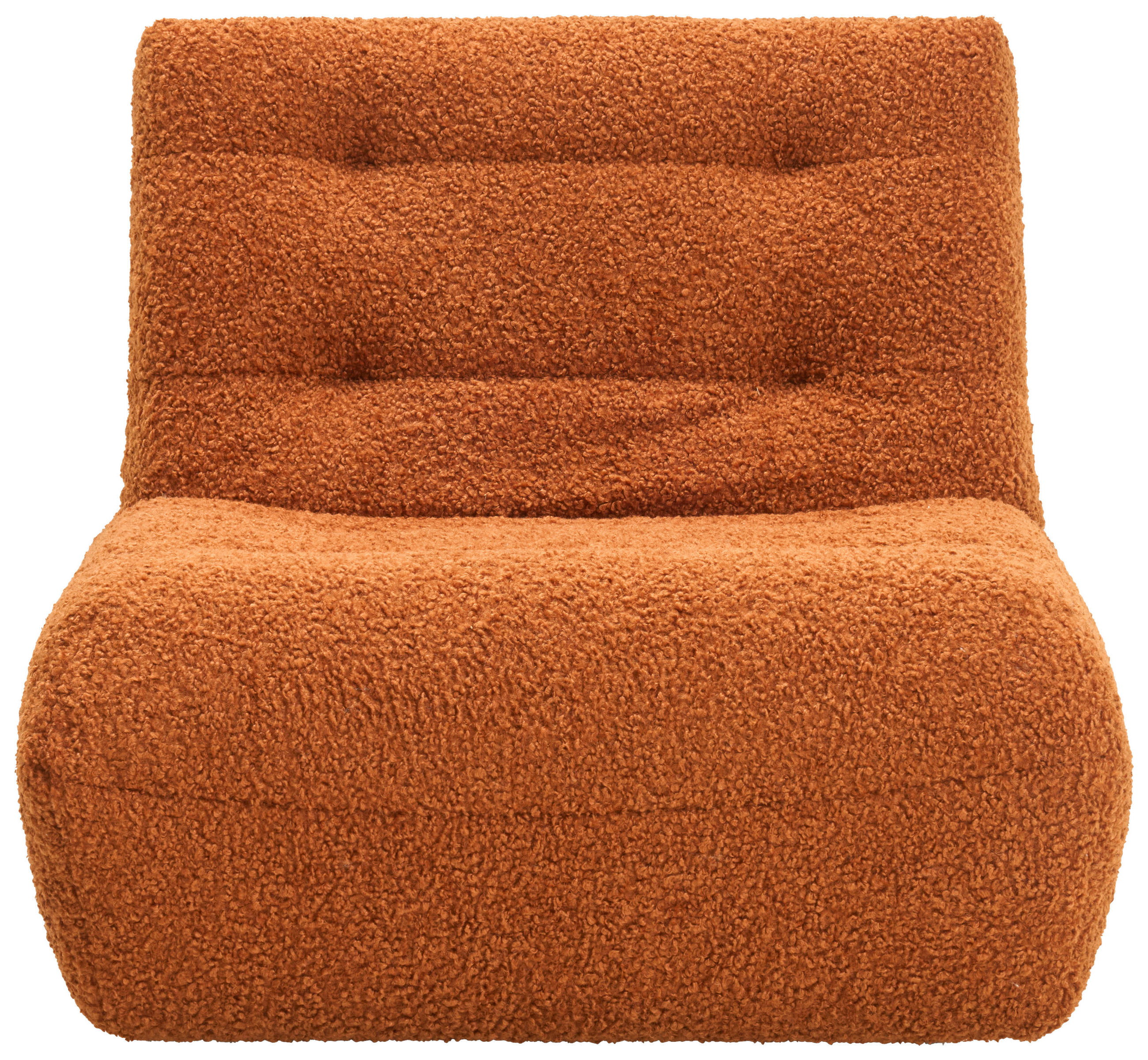 SCHLAFSESSEL Teddystoff Terracotta    - Terracotta/Schwarz, KONVENTIONELL, Kunststoff/Textil (90/85/100cm) - Carryhome