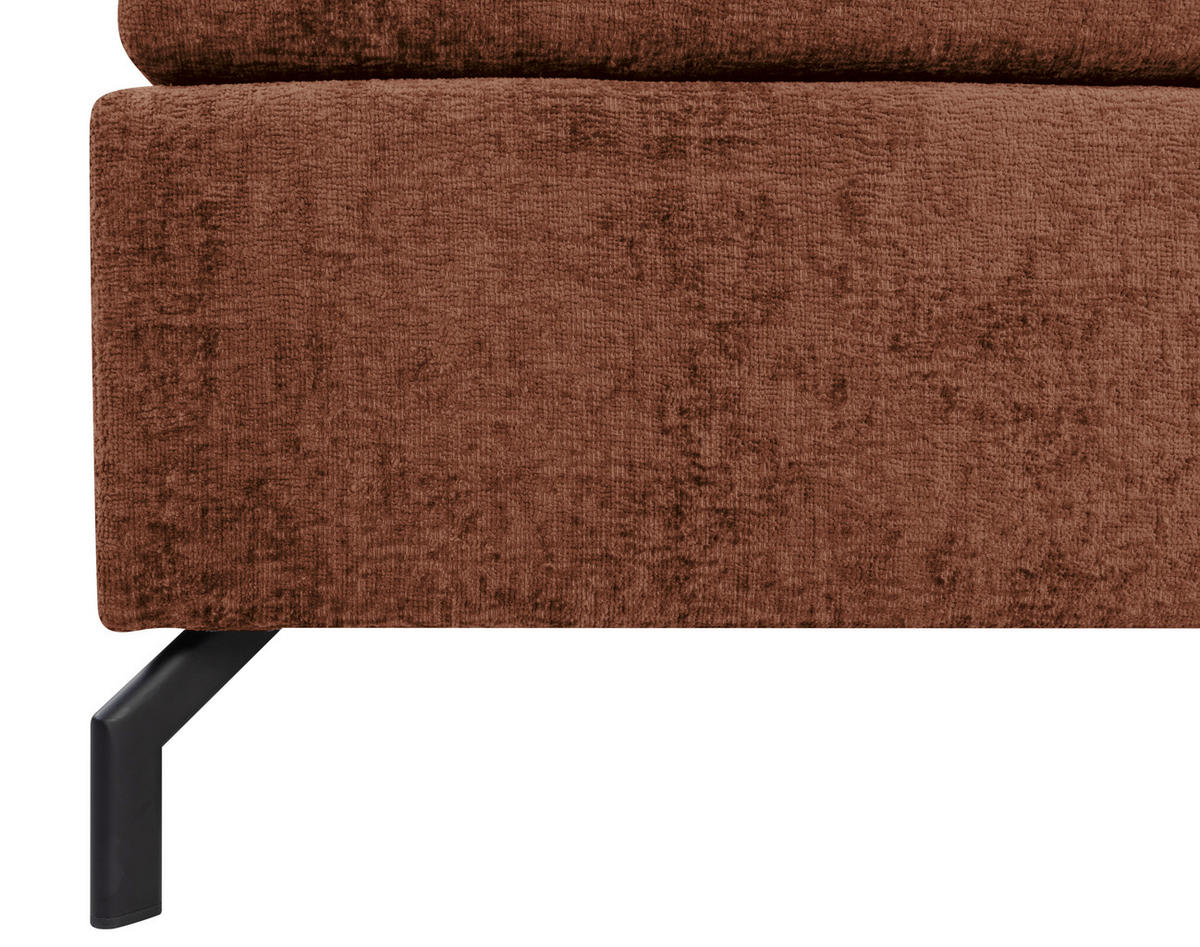 BOXSPRINGBETT 140/200 cm  in Rotbraun  - Rotbraun/Schwarz, Design, Textil/Metall (140/200cm) - Esposa