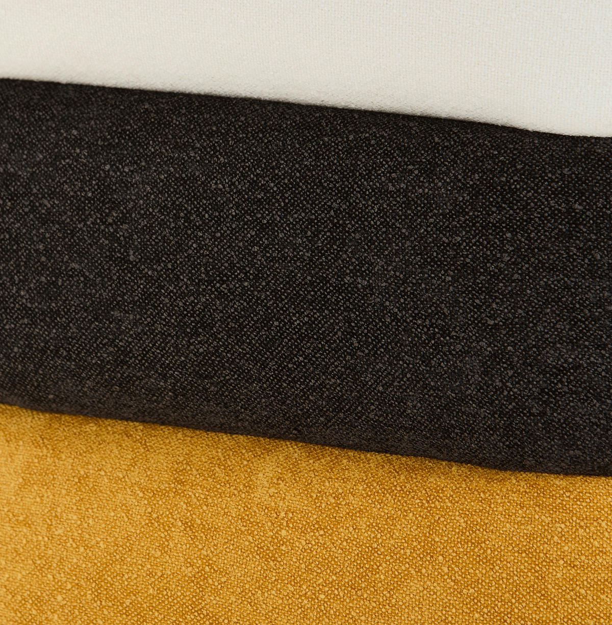 HOCKER in Holz, Textil, Holzwerkstoff Gelb, Schwarz, Weiß  - Gelb/Schwarz, LIFESTYLE, Holz/Holzwerkstoff (42/46/42cm) - Xora