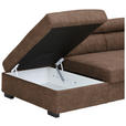 ECKSOFA Braun Lederlook  - Schwarz/Braun, Design, Kunststoff/Textil (230/263cm) - Hom`in