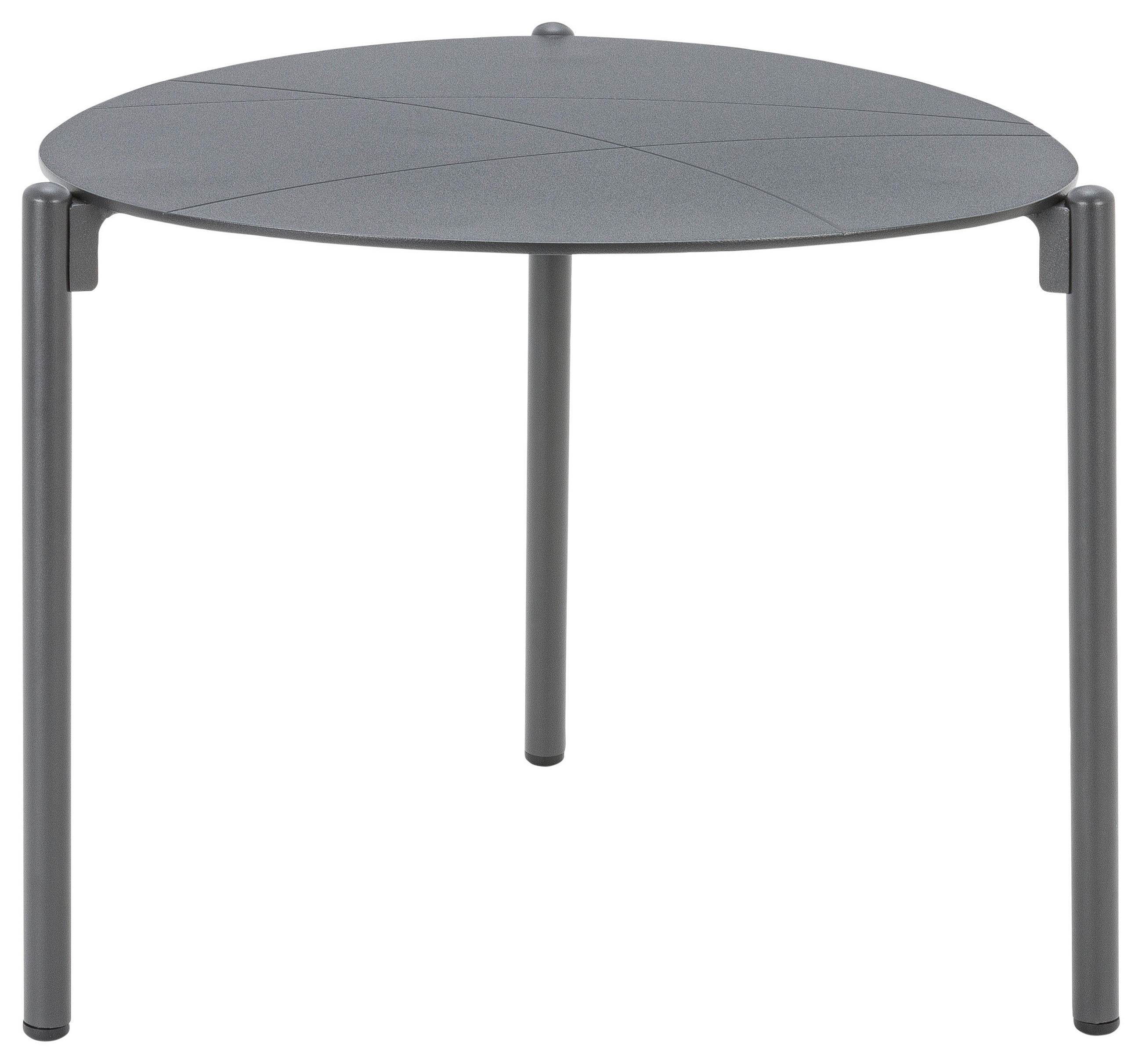 GARTENTISCH 51,5/59/47 cm Metall Anthrazit oval  - Anthrazit, Modern, Metall (51,5/59/47cm) - Amatio