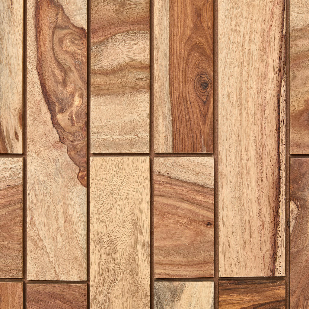 Thumbnail - Livetastic Sideboard Tunis, Grau, Natur, Metall, Sheesham, massiv, Holz, 2 Fächer, 4 Schubladen, 145x85x40 cm, handgemac...