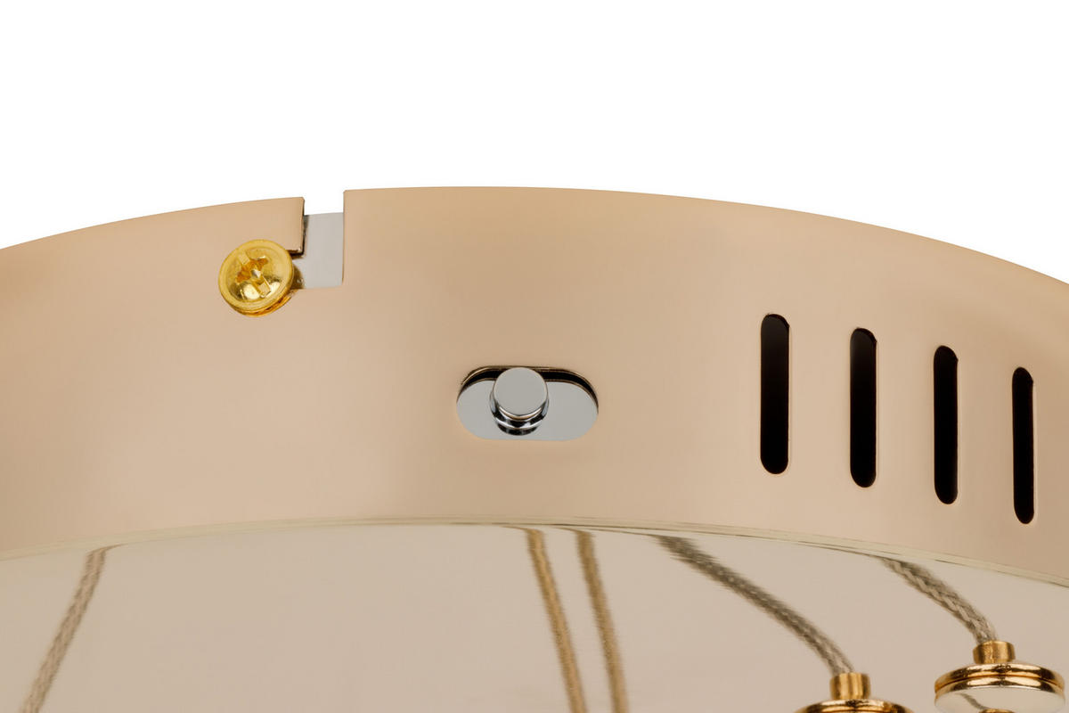 LED-HÄNGELEUCHTE 60/120 cm    - Goldfarben, Design, Glas/Metall (60/120cm) - Glandor