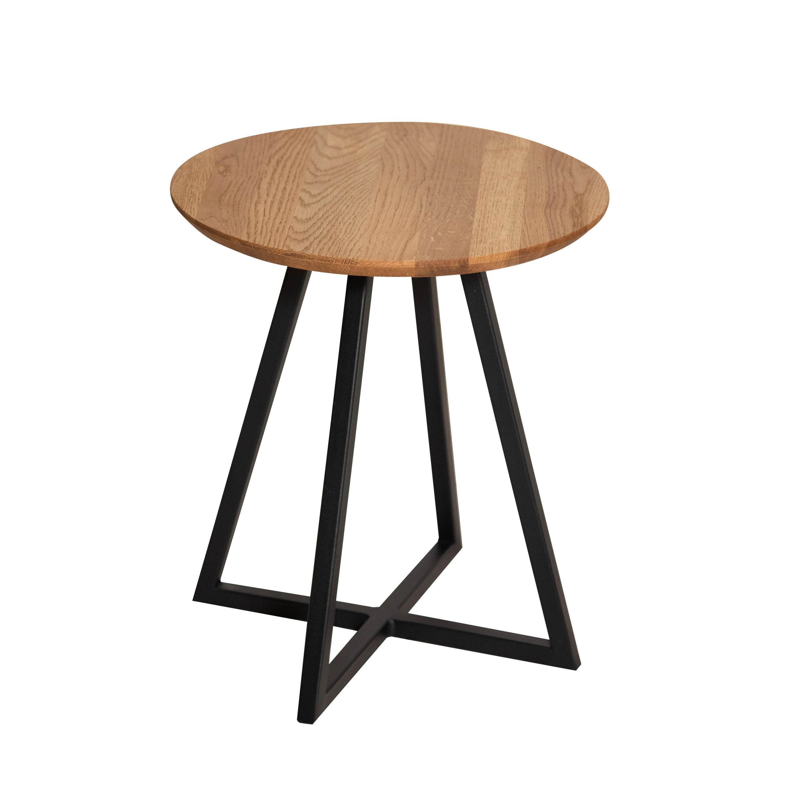 KLUB STOČIĆ  prirodna boja  - prirodna boja/crna, Moderno, drvo/metal (40/40/55cm) - Valnatura