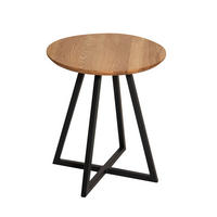 KLUB STOČIĆ  prirodna boja  - prirodna boja/crna, Moderno, drvo/metal (40/40/55cm) - Valnatura