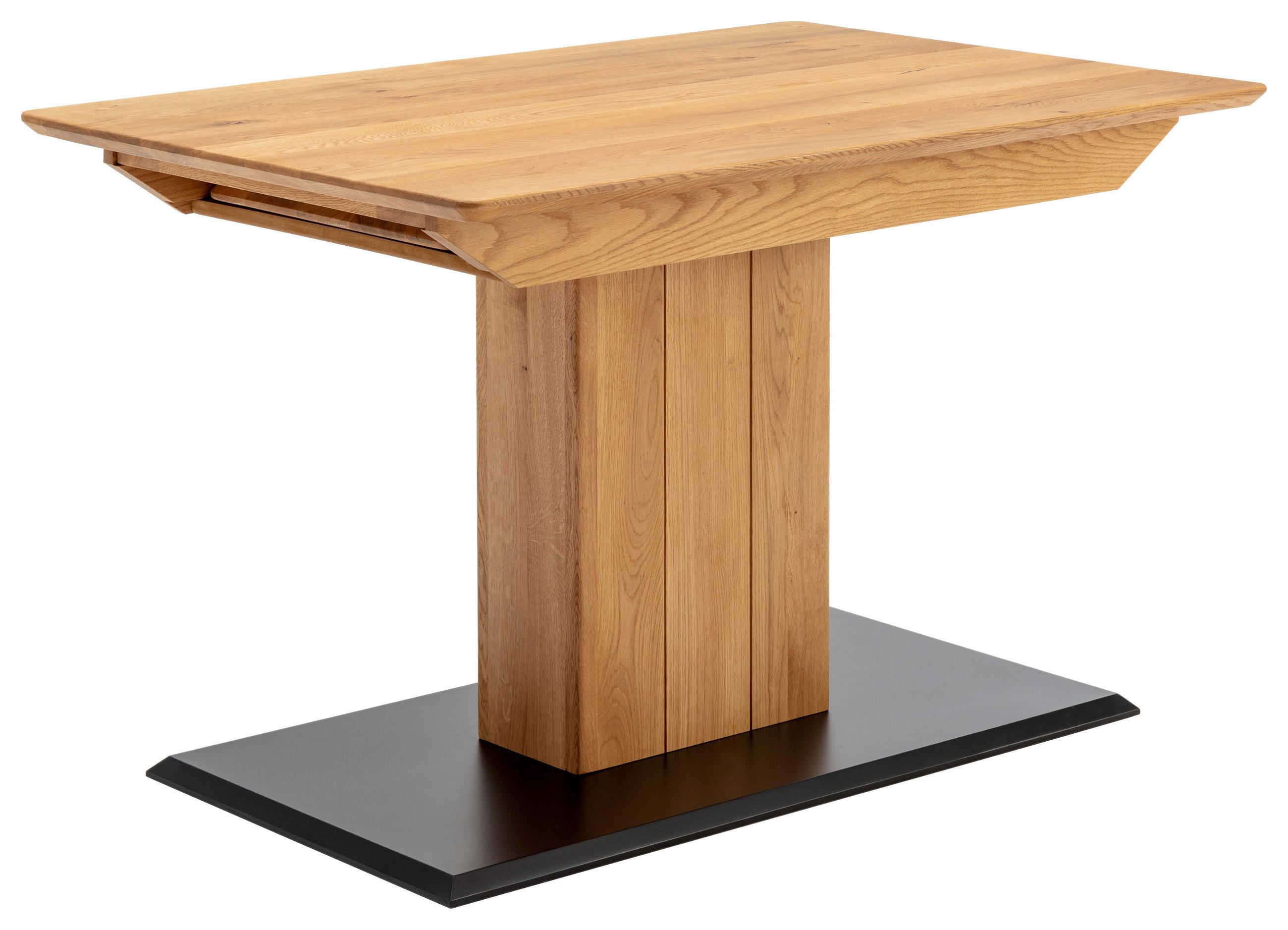 Venda Esstisch Schwarz, 90x76x160-205 cm