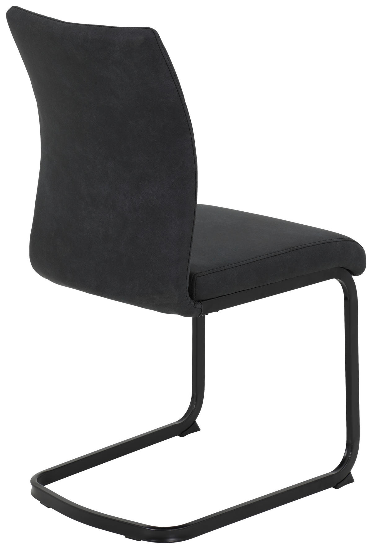 SCHWINGSTUHL  in Mikrofaser  - Anthrazit, Trend, Textil/Metall (42/89/59cm) - Carryhome