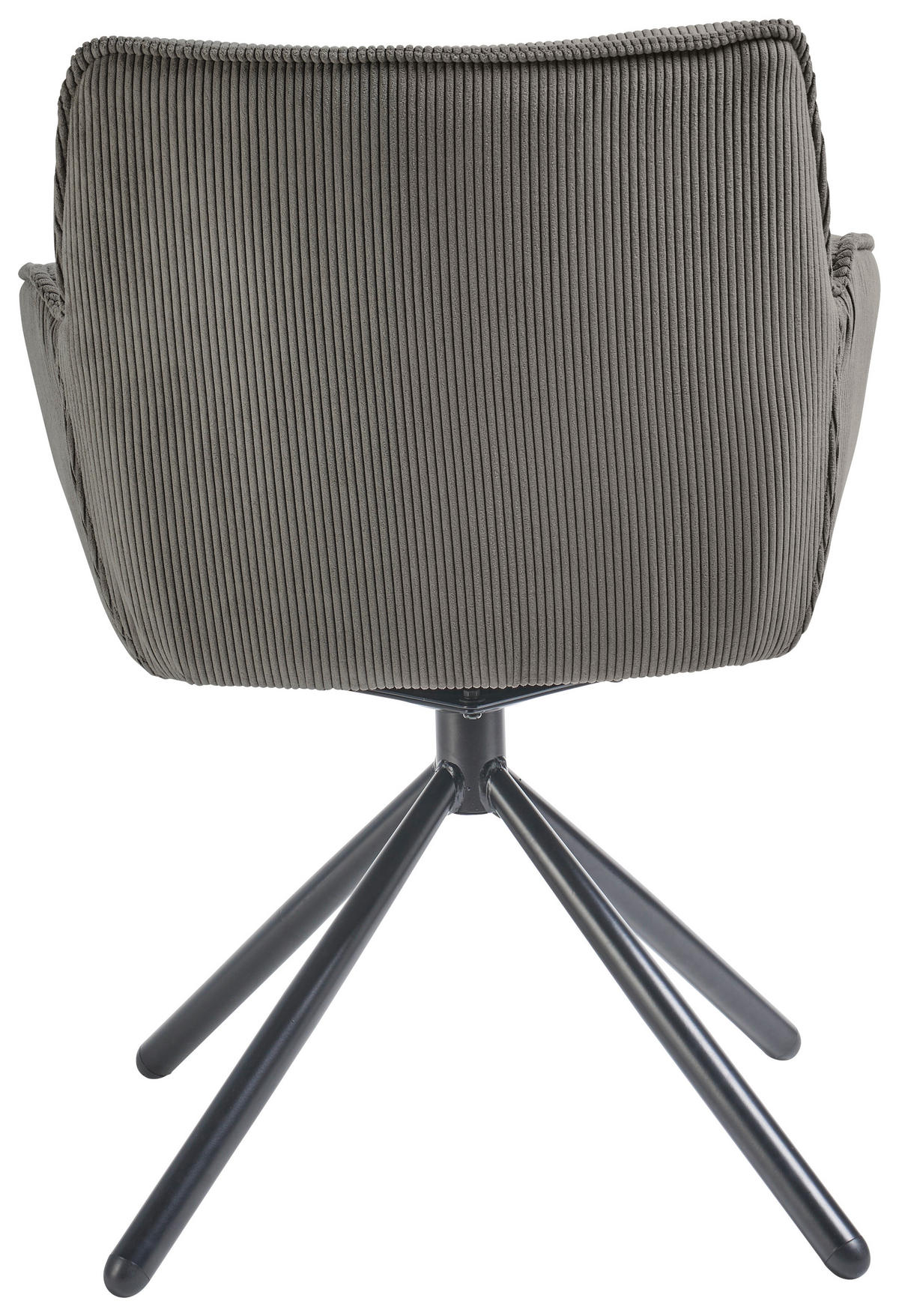 ARMLEHNSTUHL  in Cord  - Schwarz/Grau, Design, Textil/Metall (60/84/65cm) - SetOne by Musterring