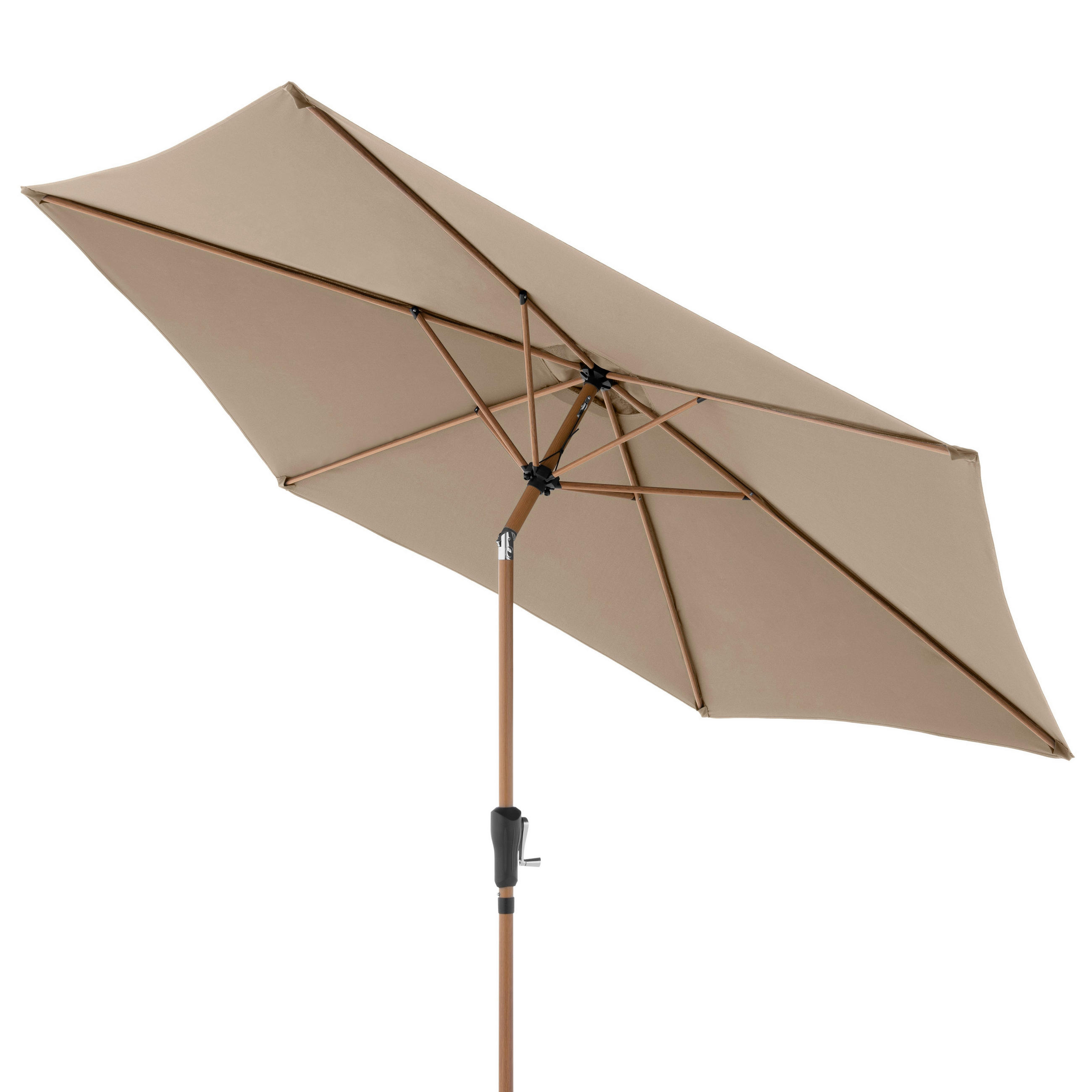 SONNENSCHIRM 301 cm Greige, Braun  - Greige/Braun, Basics, Textil/Metall (300/300cm) - Doppler
