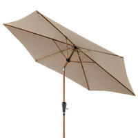 SONNENSCHIRM 301 cm Greige, Braun  - Greige/Braun, Basics, Textil/Metall (300/300cm) - Doppler