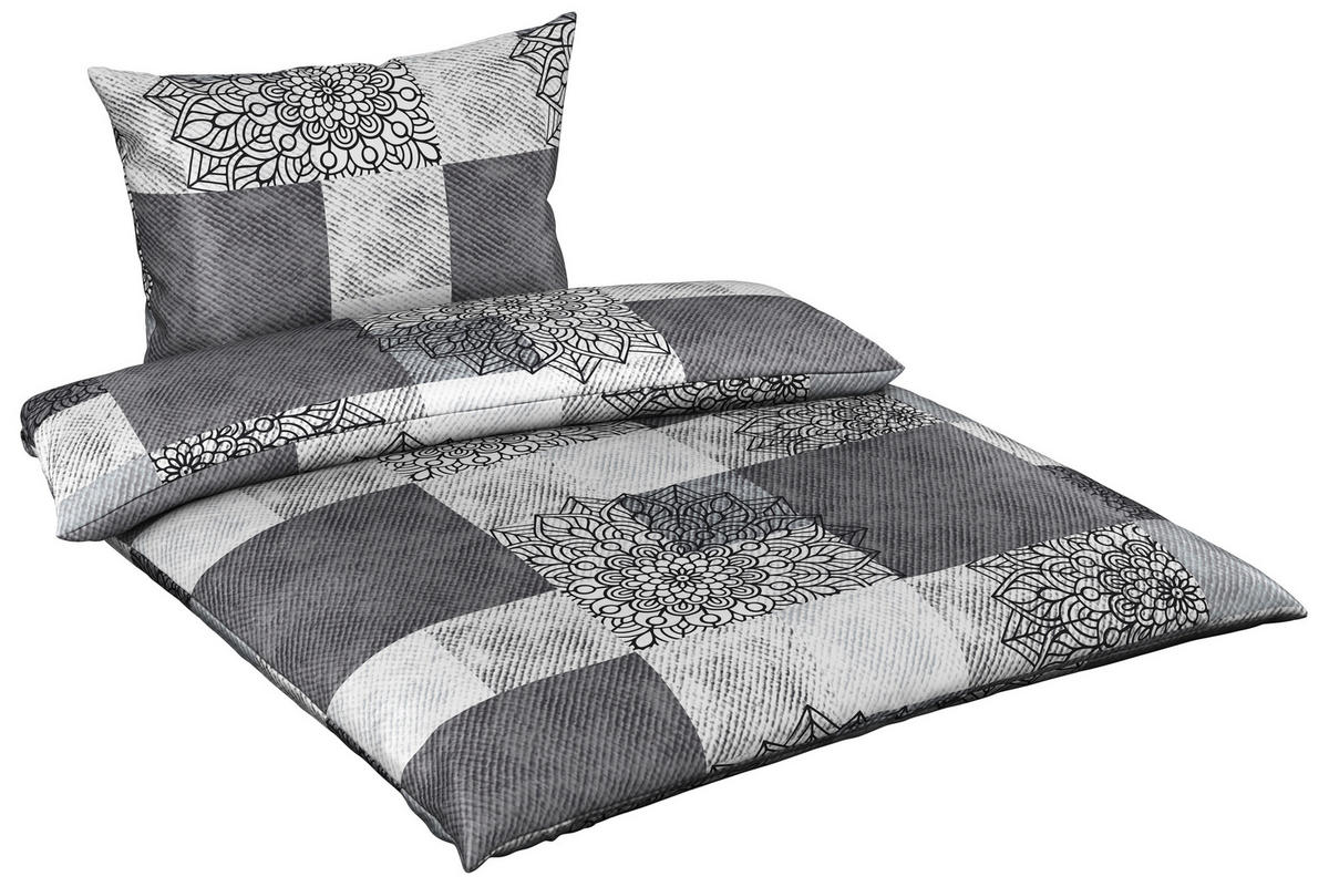 BETTWÄSCHE KALIO Satin 140/200 cm  - Grau, Design, Textil (140/200cm) - Esposa