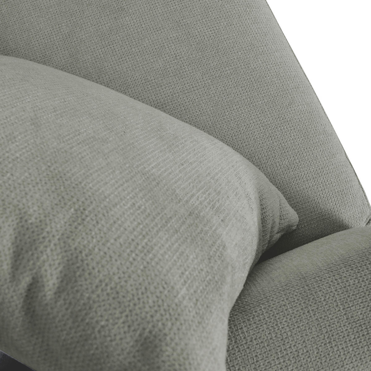 ECKSOFA in Flachgewebe Grün  - Schwarz/Grün, Design, Kunststoff/Textil (235/175cm) - home24