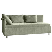 POLSTERLIEGE Flachgewebe Hellgrün  - Alufarben/Weiß, KONVENTIONELL, Holz/Holzwerkstoff (90/200cm) - Beldomo - Sleep