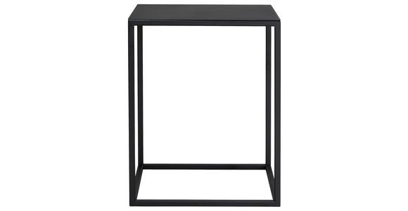 BEISTELLTISCH 40/40/50 cm Schwarz quadratisch  - Schwarz, Design, Metall (40/40/50cm) - Johann Jakob
