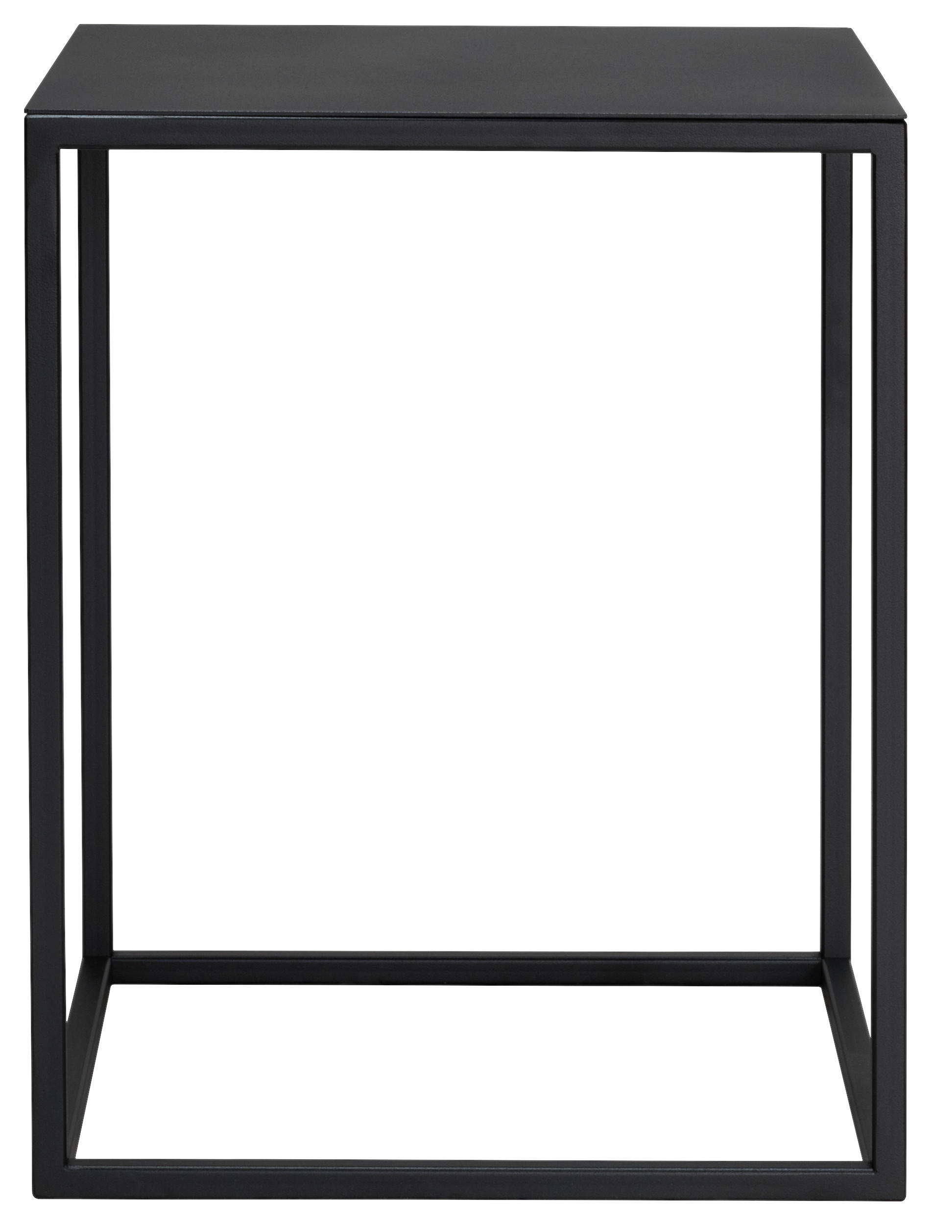 BEISTELLTISCH 40/40/50 cm Schwarz quadratisch  - Schwarz, Design, Metall (40/40/50cm) - Johann Jakob