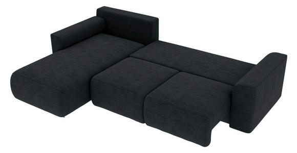 ECKSOFA in Lederlook Anthrazit  - Chromfarben/Anthrazit, KONVENTIONELL, Kunststoff/Textil (195/293cm) - Carryhome