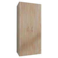 MEHRZWECKSCHRANK 70/185/40 cm  in Eichefarben  - Eichefarben/Alufarben, KONVENTIONELL, Holzwerkstoff/Kunststoff (70/185/40cm) - Xora