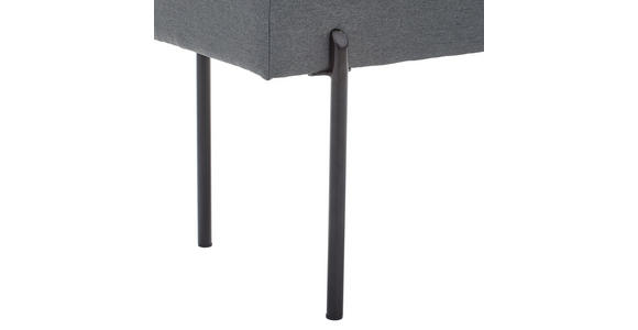 HOCKERBANK 100/45/35 cm Webstoff Grau - Schwarz/Grau, MODERN, Textil/Metall (100/45/35cm) - Novel