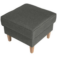 HOCKER in Textil Hellgrau  - Buchefarben/Hellgrau, Design, Holz/Textil (53/45/53cm) - Max Winzer