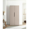 SCHUHSCHRANK  in 90/195/38 cm  - Kaschmir/Schwarz, Design, Holzwerkstoff/Kunststoff (90/195/38cm) - Voleo