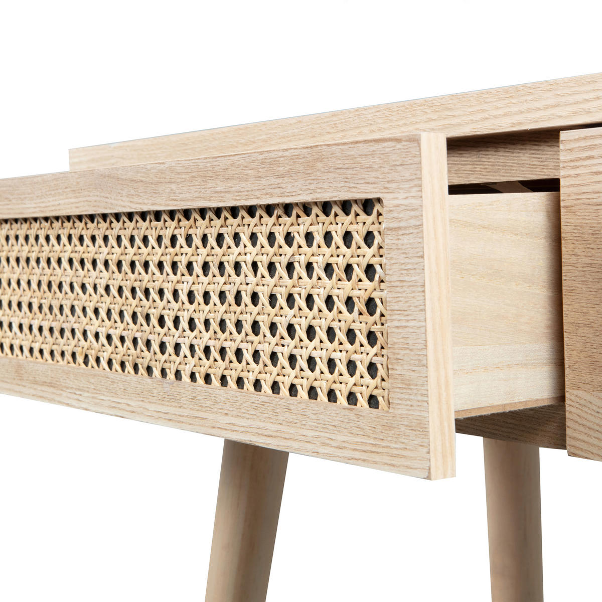 SCHMINKTISCH in Naturfarben Kiefer  - Naturfarben, Design, Glas/Holz (70/40/125cm) - Livetastic