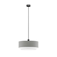 FÜGGŐLÁMPA 50/40/130 cm  - ezüstszínű/fehér, Basics, műanyag/textil (50/40/130cm)