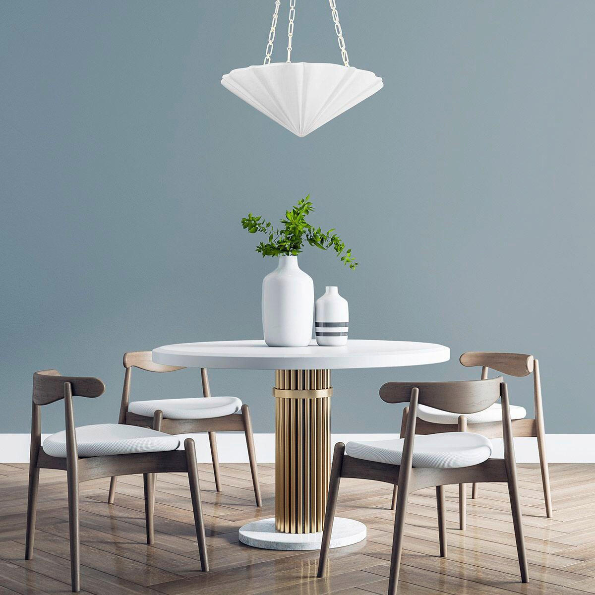 HÄNGELEUCHTE 19,7/57,2 cm  - Weiß, KONVENTIONELL, Naturmaterialien/Metall (19,7/57,2cm) - Elstead Lighting